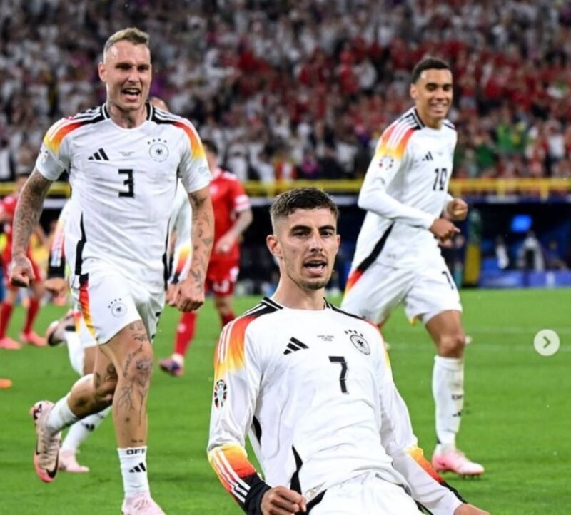 Jerman melaju ke perempat final Euro 2024 setelah mengalahkan Denmark 2-0! Gol dari Havertz dan Musiala memastikan kemenangan Die Mannschaft. | Instagram/@euro2024