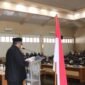 Bupati Sukabumi, H. Marwan Hamami, menghadiri rapat paripurna DPRD untuk pengambilan keputusan atas tiga Raperda, salah satunya tentang pembinaan ideologi Pancasila. | Foto: Istimewa