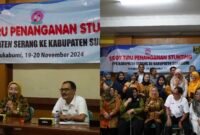 Studi Tiru: Delegasi DKBPPPA Kabupaten Serang bersama DPPKB Sukabumi dalam rangka percepatan penurunan stunting, Rabu (20/11/2024).