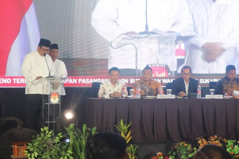 Asep Japar dan Andreas resmi ditetapkan sebagai Bupati dan Wakil Bupati Sukabumi 2025-2030 dalam rapat pleno KPU Kabupaten Sukabumi. | Istimewa