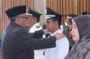 Agus Suherman resmi menjabat sebagai Kabid Penataan Bangunan Disperkim Kabupaten Sukabumi menggantikan Arianja Hasbulwafi. Kepala Disperkim, Lukman Sudrajat, optimistis pengalaman Agus akan mempercepat realisasi program tahun ini. | Istimewa