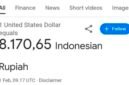 Kurs dolar AS sempat ditampilkan anjlok di Google hingga Rp8.170, Google dan BI buru-buru beri klarifikasi. Apa penyebabnya? | x.com/harrysofian