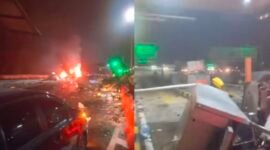 Kecelakaan maut di Gerbang Tol Ciawi akibat rem blong, 8 orang tewas. | Instagram.com/@infojawabarat