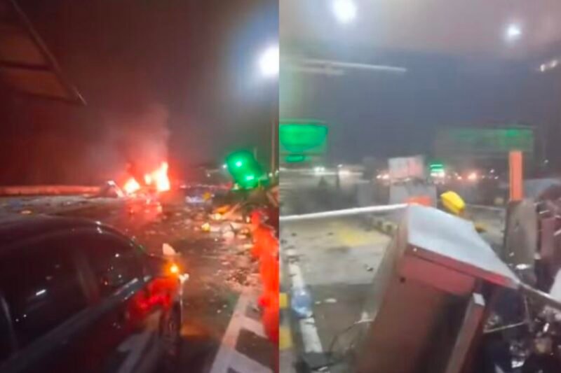 Kecelakaan maut di Gerbang Tol Ciawi akibat rem blong, 8 orang tewas. | Instagram.com/@infojawabarat