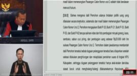 Mahkamah Konstitusi resmi menolak gugatan sengketa Pilkada Sukabumi 2024. Pasangan Asep Japar-Andreas dipastikan akan dilantik sebagai Bupati dan Wakil Bupati Sukabumi periode 2024-2029. | Tangkapan layar YouTube Mahkamah Konstitusi RI