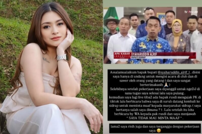 Nathalie Holscher angkat bicara soal tuntutan maaf dari Bupati Sidrap usai video saweran viral. | Instagram/nathalieholscher