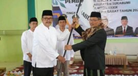 Bupati Asep Japar lepas 70 kafilah MTQH Sukabumi dengan semangat dan doa terbaik. | Fb/Pemerintah Kabupaten Sukabumi