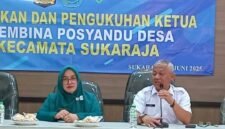 Ketua Tim Pembina Posyandu Desa se-Kecamatan Sukaraja resmi dilantik. | Fb/Pemerintah Kabupaten Sukabumi