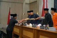 Fraksi DPRD sampaikan pandangan atas LPJ APBD 2024 dalam rapat paripurna, dihadiri Wabup Andreas. | Fb/Pemerintah Kabupaten Sukabumi