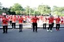 Senam massal di Alun-alun Palabuhanratu meriahkan HUT RI ke-80 dan HKJS ke-155.