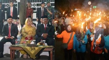 Pemkab Sukabumi Gelar Taptu dan Pawai Obor Sambut HUT ke-80 RI