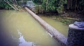 Bendungan Leuwi Bangga kembali berfungsi, warga tiga desa bersyukur.