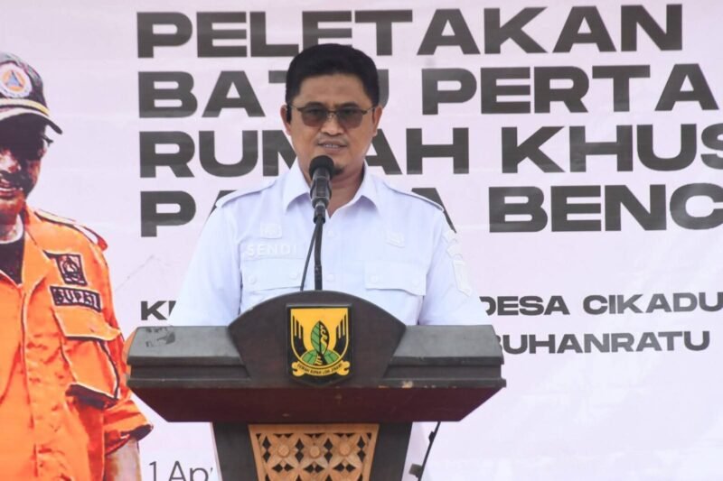 Hunian tetap korban bencana Palabuhanratu mulai dibangun.