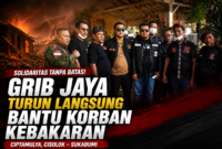 GRIB Jaya Sukabumi salurkan bantuan dan siap mendukung penanganan korban kebakaran Ciptamulya. | Gambar: Ilustrasi AI