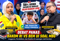 Perdebatan MBG memanas, Bakom RI dan BEM UI saling adu data serta pandangan.