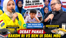 Perdebatan MBG memanas, Bakom RI dan BEM UI saling adu data serta pandangan.