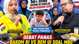 Perdebatan MBG memanas, Bakom RI dan BEM UI saling adu data serta pandangan.