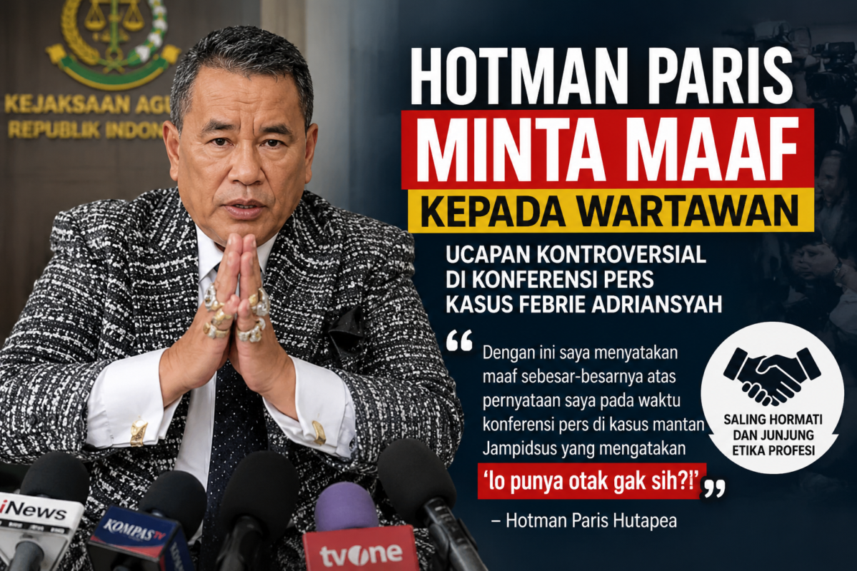 Hotman Paris meminta maaf kepada wartawan setelah pernyataan kontroversialnya memicu kecaman organisasi pers. | Gambar: Ilustrasi AI
