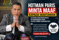 Hotman Paris meminta maaf kepada wartawan setelah pernyataan kontroversialnya memicu kecaman organisasi pers. | Gambar: Ilustrasi AI
