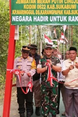 Jembatan Merah Putih Cihujung Diresmikan, Dandim: Sangat Penting untuk Masyarakat