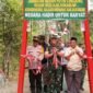 Jembatan Merah Putih Cihujung kembali dibuka setelah rusak akibat banjir. Dandim menegaskan jembatan ini sangat penting bagi aktivitas warga. (fb/Pemerintah Kabupaten Sukabumi)