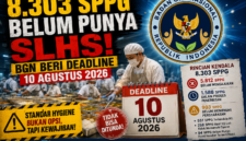 8.303 SPPG belum kantongi SLHS. BGN beri deadline hingga 10 Agustus 2026. | Gambar: Ilustrasi AI