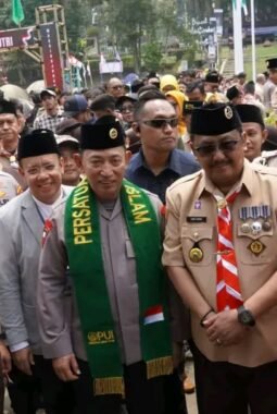 Bupati Sukabumi Hadiri Apel Kebangsaan Kemah Nasional Pramuka PUI, Kapolri Ajak Rawat Persatuan