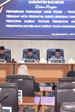 Paripurna DPRD Sukabumi, Fraksi-Fraksi Sampaikan Pandangan Umum atas Raperda Perubahan APBD 2026