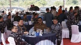 Jembatan Leuwidinding kembali dibangun melalui kolaborasi pemerintah, TNI AL, dan swasta. (fb/Pemerintah Kabupaten Sukabumi)